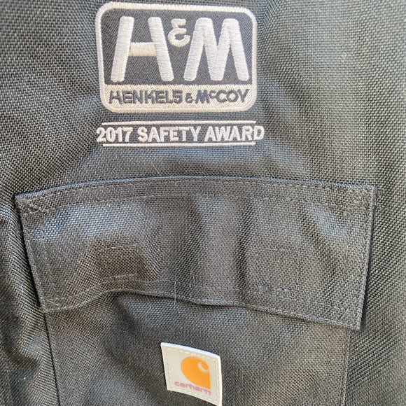 Mens 3XL - Carhartt Duck Quilted Work Chore Jacket Black - Picture 3 of 8